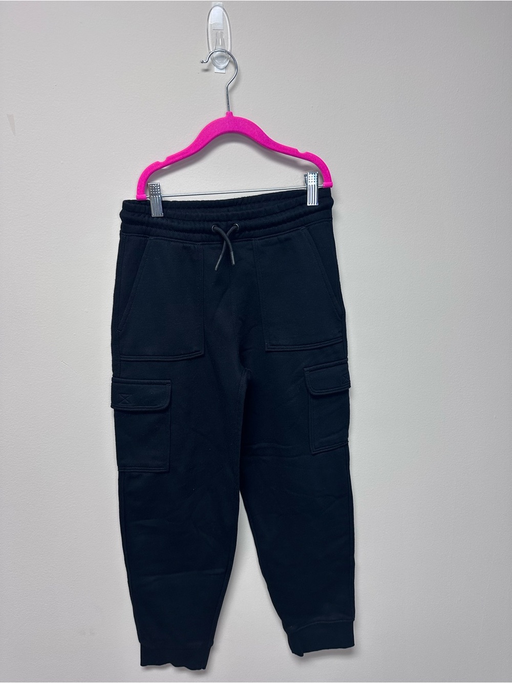 Black Cargo Jogger Sweatpants